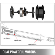 Charger l'image dans la visionneuse de galerie, Amocart Dual Swing Gate Opener Kit 2PCS Heavy Duty Automatic Gate Opener Up to 660lbs 18ft Long Gate Automatic Gate Opener Kit