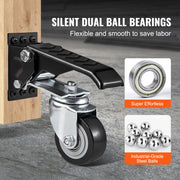 Charger l'image dans la visionneuse de galerie, Amocart 165 lbs 2.5" Set of 4 Workbench Caster Wheels Side Mounted Retractable Stepdown Wheel 360° Swivel for Tables Equipment