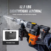 Charger l'image dans la visionneuse de galerie, Amocart 1400W Demolition Jack Hammer Electric Jackhammer Heavy Duty 2900 BPM Concrete Breaker 2pcs Chisels Bits Chipping