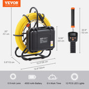 Charger l'image dans la visionneuse de galerie, Amocart Sewer Camera with 512Hz Locator IP68 9" Pipeline Inspection Camera w/DVR Function w/12 Adjustable LED and 16 GB SD Card