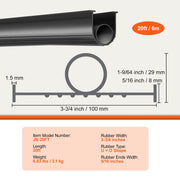 Bild in Galerie-Viewer laden, Amocart 3m 4.8m 6m Garage Door Seals Bottom Rubber U Shape +O Ring Garage Door Weather Stripping Universal Weatherproof Rubber