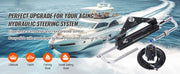 Charger l'image dans la visionneuse de galerie, Amocart 150HP Hydraulic Outboard Steering Kit Boat Marine System, 20Ft Hose & Built-in Two-Way Lock Cylinder, Boat Accessories
