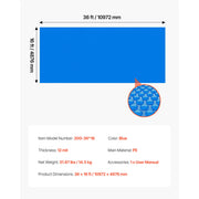 Bild in Galerie-Viewer laden, Amocart Solar Pool Cover with Bubble & PE Material Daytime Heat Absorption Nighttime Heat Retention Heat Retaining Solars Cover