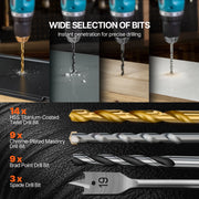 Charger l'image dans la visionneuse de galerie, Amocart 70/100/101/246/318 PCs Drill Bit Set Screwdriver Bit Set Suitable Drilling and Screw Driving Drill Combo Bit Sets