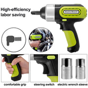 Load image into Gallery viewer, Amocart 4-In-1 Electric Car Jack 12V 5T Portable Hydraulic Jack Impact Wrench Tire Compressor Lifting LED Light Car Repair Tool