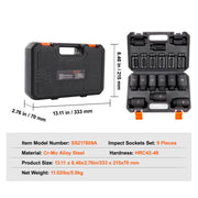 Bild in Galerie-Viewer laden, Amocart 1/2" Drive Impact Socket Set 9/11 Piece Deep Socket Set SAE Metric Cr-Mo Cr-V Steel for Auto Repair Ratchet Tool Kit