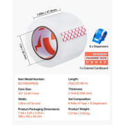 Bild in Galerie-Viewer laden, Amocart 1.5in Core 6 Rolls Clear Packing Tape with Dispenser 2.7 Mil Shipping Tape Designed for Moving Boxes Storage Mailing