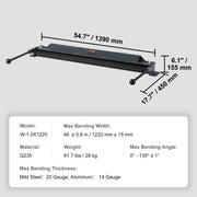 Bild in Galerie-Viewer laden, Amocart Box and Pan Brake 24Inch/36Inch/ 48Inch 0-130 Degrees Sheet Metal Bending Brake Portable Metal Bender for Metal Bending