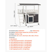 Bild in Galerie-Viewer laden, Amocart Heated Cat House Insulated Wooden House for Outdoor Cats with Heating Pad Openable Asphalt Roof for 1-3 Cats in Winter