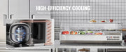 Load image into Gallery viewer, Amocart Refrigerated Condiment Prep Station with 3 1/3 Pans & 4 1/6 Pans 304 Stainless Body and PC Lid with Glass Guard ETL