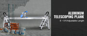 Load image into Gallery viewer, Amocart Telescoping Aluminum Work Plank 6-9 ft 500lbs Capacity 12.5 inch Width Aluminum Scaffold Plank Extension Staging Plank