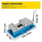 Bild in Galerie-Viewer laden, Amocart 5" Super-Lock Vise For NC/CNC Machines Bench Clamp Vise High Precision, CNC Lockdown Vise Drilling 125mm Width CNC 24KN