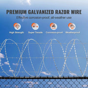 Bild in Galerie-Viewer laden, Amocart Razor Wires Razor Barbed Wire Razor Wire Fencing Fence Double Spiral Barbed Wire Galvanized Wire Rolls Razor for Garden