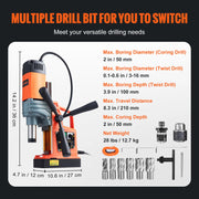 Charger l'image dans la visionneuse de galerie, Amocart 1300W 1400W 2" Electric Drilling Machine Magnetic Drill Press Boring Diameter Power Drill 810 PRM Drill