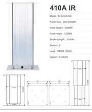 Load image into Gallery viewer, Electric Table Lift Tatami Column 12V 24V DC Motor Control Support Pillar Aluminum 100kg Load Adjustable Desk Platform Actuator