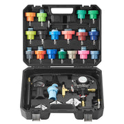 Charger l'image dans la visionneuse de galerie, Amocart 28 Pcs Universal Radiator Pressure Tester Kit Manual Pump Color-coded Steel Test Cap Adapter Toolbox For Car Motorcycle