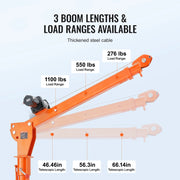 Charger l'image dans la visionneuse de galerie, for Factory Lifting Goods Amocart 1100lbs Electric Pickup Truck Crane W/ 3500lbs Electric Winch Bed Jib Crane Hoist 360° Swivel