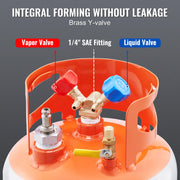 Charger l'image dans la visionneuse de galerie, Amocart 30 lbs Refrigerant Recovery Tank with Float Switch Reusable AC Recovery Tank HVAC for All Refrigerant Prevent Overflow