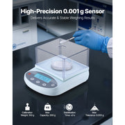 Bild in Galerie-Viewer laden, Amocart Analytical Balance High Precision Electronic Digital Analytical Balance with Glass Draft Shield for Laboratory Jewelry