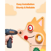 Bild in Galerie-Viewer laden, Amocart Puppy Kids Wall Busy Panels 12 Activities Board Montessori Sensory Learning Activity Center for Children Playroom Toys