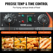 Charger l'image dans la visionneuse de galerie, Amocart Commercial Deep Fryer Electric Countertop Fryer with Basket Stainless Steel Single Oil Fryer with Time & Temp Control