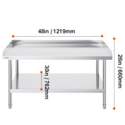 Charger l'image dans la visionneuse de galerie, Amocart Stainless Steel Work Table Commercial Heavy Duty Food Prep Worktable with Adjustable Height for Restaurant Home Hotel