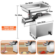 Bild in Galerie-Viewer laden, Amocart Electric Meat Grinder Food Processors Sausage Maker Filler Mincer Stuffer Stainless Steel with 2 Blades for Kitchen