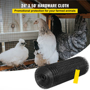 Bild in Galerie-Viewer laden, SucceBuy Welded Wire Fence Vinyl Coated Chicken Rabbit Mesh 1"x1" 16 Gauge 24"x50'/24"x100'/36"x50' Black Hardware Cloth & Mesh