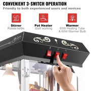 Bild in Galerie-Viewer laden, Amocart Popcorn Popper Maker Machine 8 Oz Kettle Makes 48 Cups per Batch Countertop Includes 4 Scoops Movie Theater Style