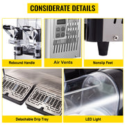 Charger l'image dans la visionneuse de galerie, Amocart 3/6L Jar Commercial Slushie Machine Slush Maker Frozen Drink Dispenser Ice-Cool Juice Smoothie Granita Vending Machine