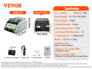 Charger l'image dans la visionneuse de galerie, Amocart 1000 Pcs/Min Money Counter Business Cash Register Bill Counterfeit Bill Detector by UV/MG/IR/DD Function for Bank Store