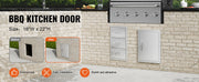 Charger l'image dans la visionneuse de galerie, Amocart BBQ Access Door Stainless Steel Flush Mount Door Wall Vertical Door w/ Recessed Handle Grilling Station Outside Cabinet