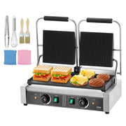 Charger l'image dans la visionneuse de galerie, Amocart Commercial Panini Grill 3600W Electric Sandwich Panini Maker with Temp Control And 19"x9" for Hamburger Steak Bacon
