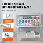 Charger l'image dans la visionneuse de galerie, Amocart Stainless Steel kitchen worktable Overshelf with Height Adjustable Overshelf Prep Work Table for Kitchen Restaurant