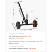 Charger l'image dans la visionneuse de galerie, Amocart 600lbs Tongue Trailer Dolly with 16.5-22in Adjustable Height & 1-7/8 in Hitch Ball Steel Boat Mover for Moving Car Rvs