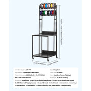 Bild in Galerie-Viewer laden, Amocart 4-Tier 3D Printer Filament Storage Rack with Wheels Printer Stand Spools Holder Cart for 3D Printing Station Office