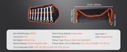 Bild in Galerie-Viewer laden, SucceBuy Flex-Head Ratcheting Wrench Set 8PCs Combination Wrench Set Roll-up Pouch Cr-V Steel Flexible Ratcheting Wrench Set