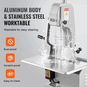 Charger l'image dans la visionneuse de galerie, Amocart 650W 1100W 1800W Commercial Electric Meat Bandsaw Stainless Steel Countertop Bon-e Sawing Machine for Rib Pork Beef
