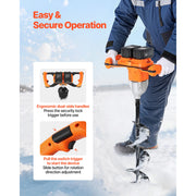 Bild in Galerie-Viewer laden, Amocart Electric Ice Auger Cold-Resistant 2 in 1 Cordless Ice Fishing Augers and Earth Auger with 8" Ices & Earth Drill Bit