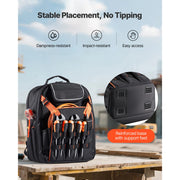 Charger l'image dans la visionneuse de galerie, Amocart 45 Pockets Tool Backpack Tool Bag Reinforced Fabric Base Electrician Plumber Repairman Maintenance Worker Tool Bags