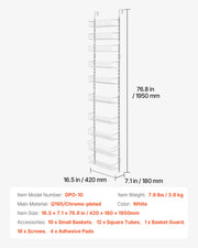 Charger l'image dans la visionneuse de galerie, Amocart 6/8/9/10 Tier Over the Door Pantry Organizer Heavy-Duty Steel Hanging Spice Rack, Adjustable Wall Seasoning Shelves