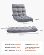 Charger l'image dans la visionneuse de galerie, Amocart Floor Chair Recycled Foam Folding Sofa Chair Multifunctional Floor Chair with Back Support Ideal for Sleeping Reading