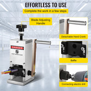 Charger l'image dans la visionneuse de galerie, Amocart Manual Wire Stripping Machine 1.5 - 25 mm + Hand Crank Portable Tool Aluminum Construction for Scrap Copper Recycling