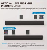Charger l'image dans la visionneuse de galerie, Wall power rail socket, kitchen aluminum expansion socket 40cm 50cm, built-in socket on countertop