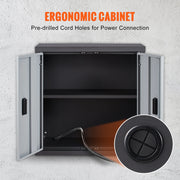 Bild in Galerie-Viewer laden, Amocart Foldable Wall Cabinet Metal Garage Locker Mounted Tool Chest Adjustable Shelf Magnetic Door for Warehouse Office Home