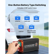 Bild in Galerie-Viewer laden, Amocart DC to DC Battery Charger 520W 40A Alternator Charger Fits LiFePO4 Lead-Acid AGM GEL Batteries 12V/24V-12V/24V for RV