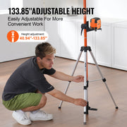 Bild in Galerie-Viewer laden, Amocart Laser Level Tripod 1/4"-20 & 5/8"-11 Thread Mount 40.94-133.85in Height Adjustment with Level Bubble & Heavy-duty Stand