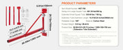 Charger l'image dans la visionneuse de galerie, Amocart Electric Hoist Support Arm Swing Holder with Pole Steel Hoist Frame 180° Scaffold Winch Lifting Arm for Workshop Garage