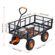 Bild in Galerie-Viewer laden, Amocart Garden Cart Sturdy Metal Utility Wagon with Simple Assembly Versatile Dump Cart Wheelbarrow with 400/880lbs Capacity