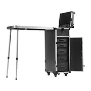 Bild in Galerie-Viewer laden, Amocart Professional Makeup Train Case Aluminum Cosmetic Case Workbench With Supporting Legs Rolling Makeup Case Extra Large